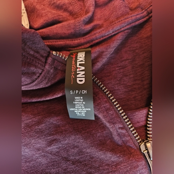 Kirkland Signature Dark Brown Lightweight Full Zip Hoodie, NWT - Picture 6 of 8